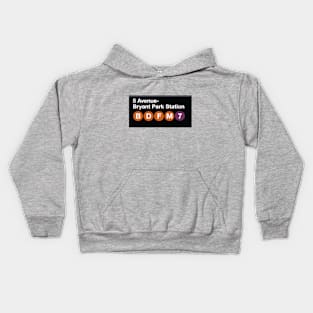 NY Metro 5th. Ave. Sign Kids Hoodie